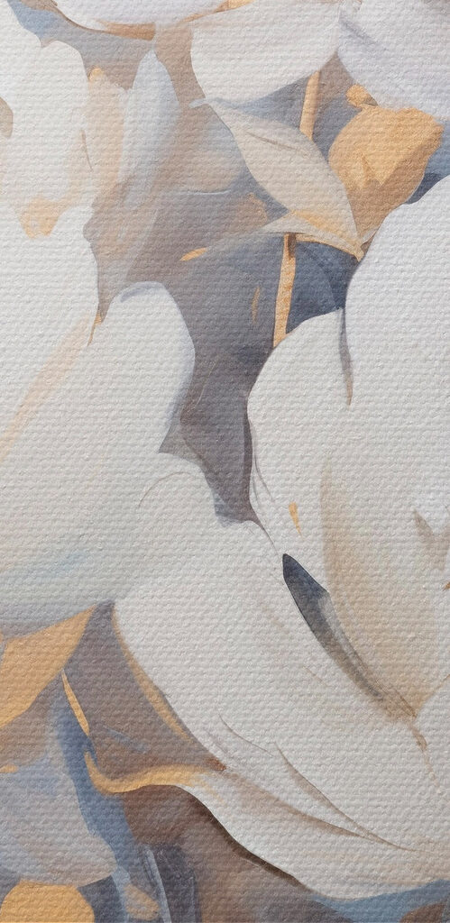 Painting of white flowers