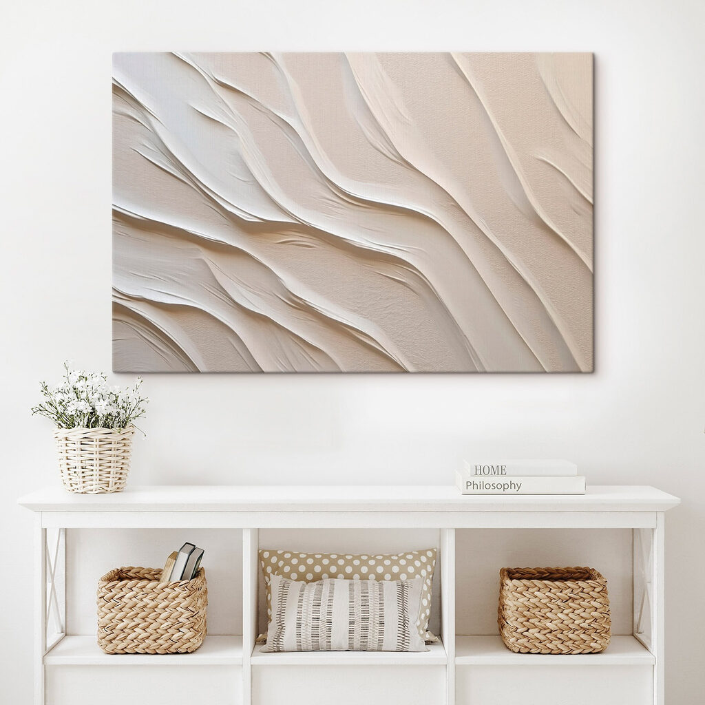 White sand with wavy lines White sand with wavy lines