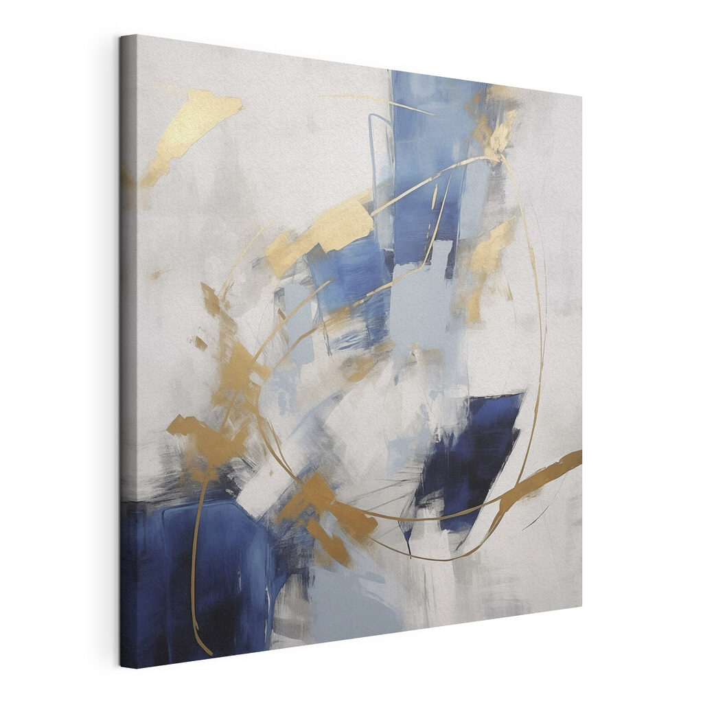 Painting of a blue and white wall Painting of a blue and white wall