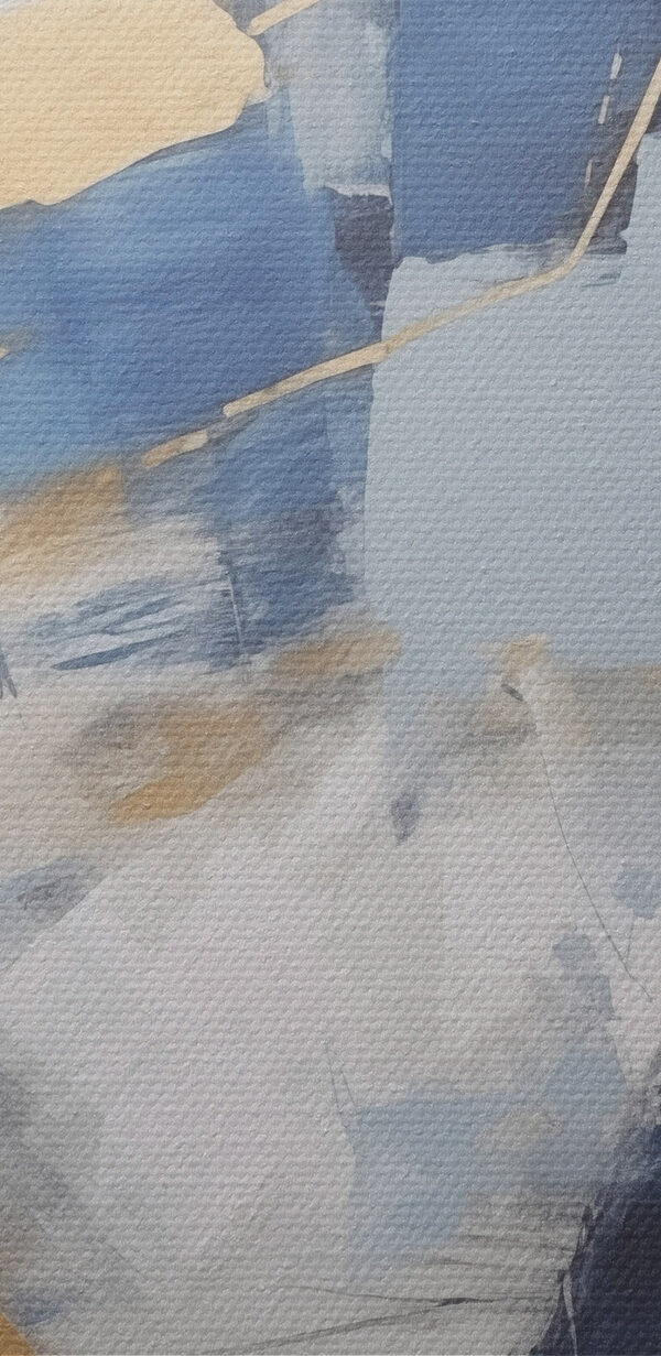 Painting of a blue and white wall Painting of a blue and white wall