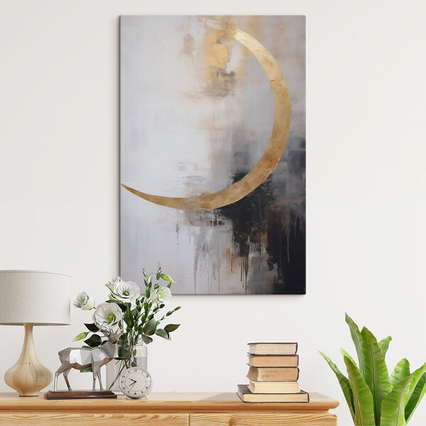 Painting of a crescent moon