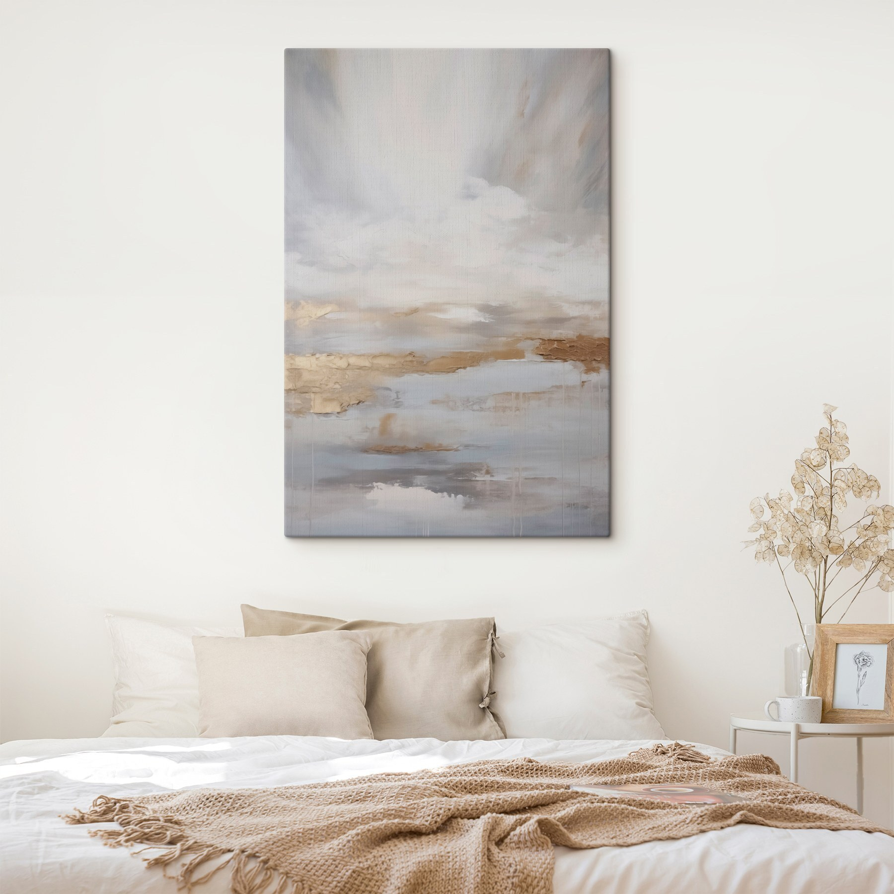 White and brown wall