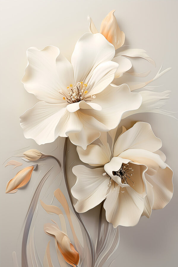 Delicate blooms in soft tones