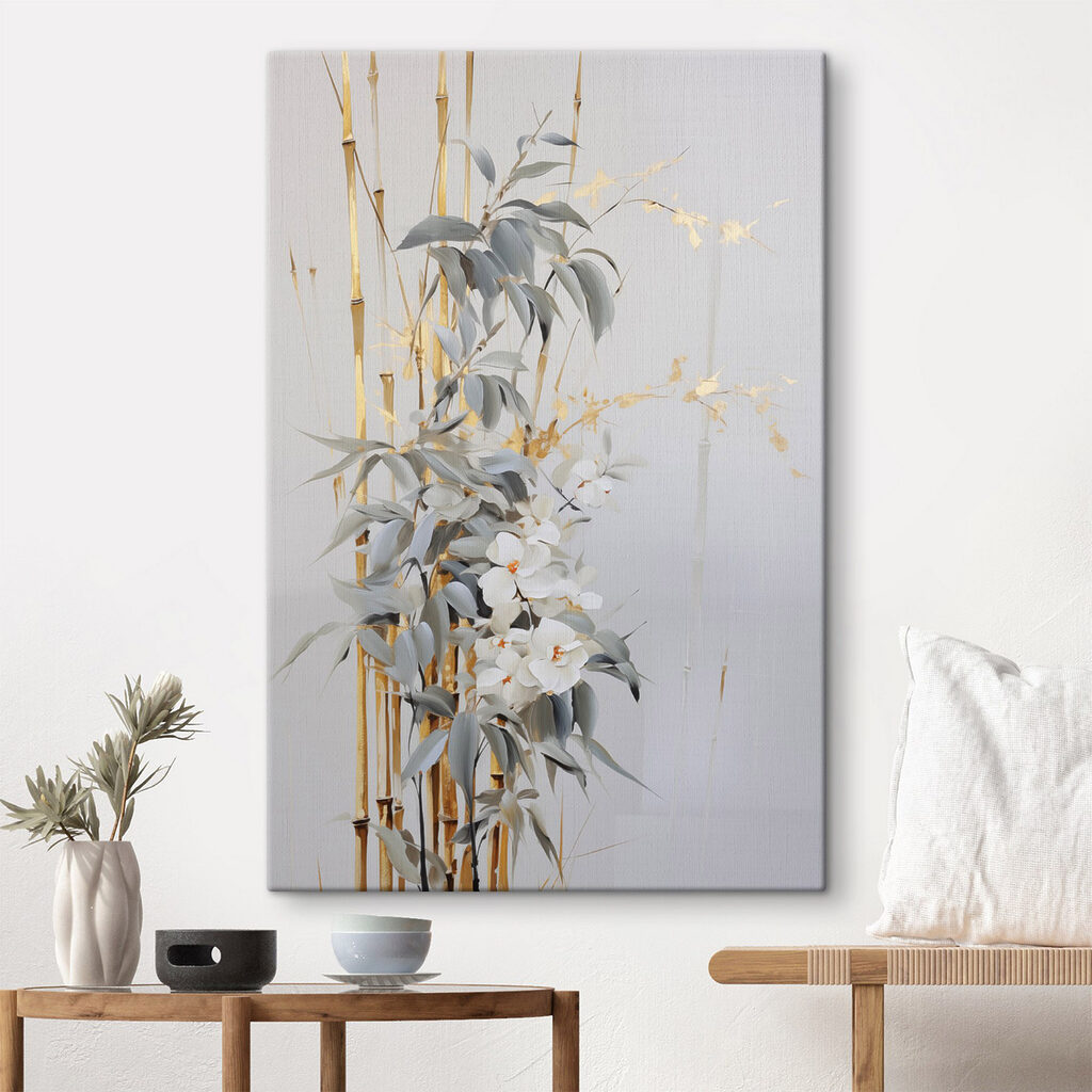 Painting of flowers and leaves Painting of flowers and leaves