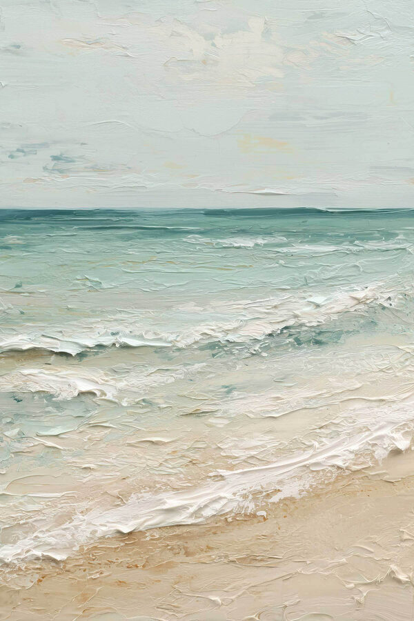 Beach with waves and sand