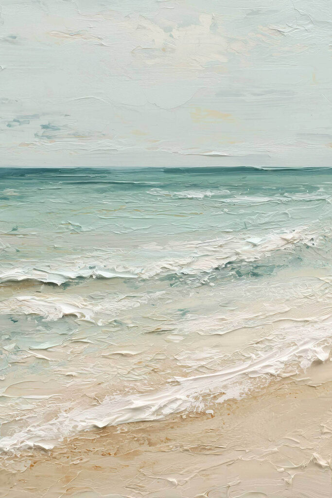 Beach with waves and sand