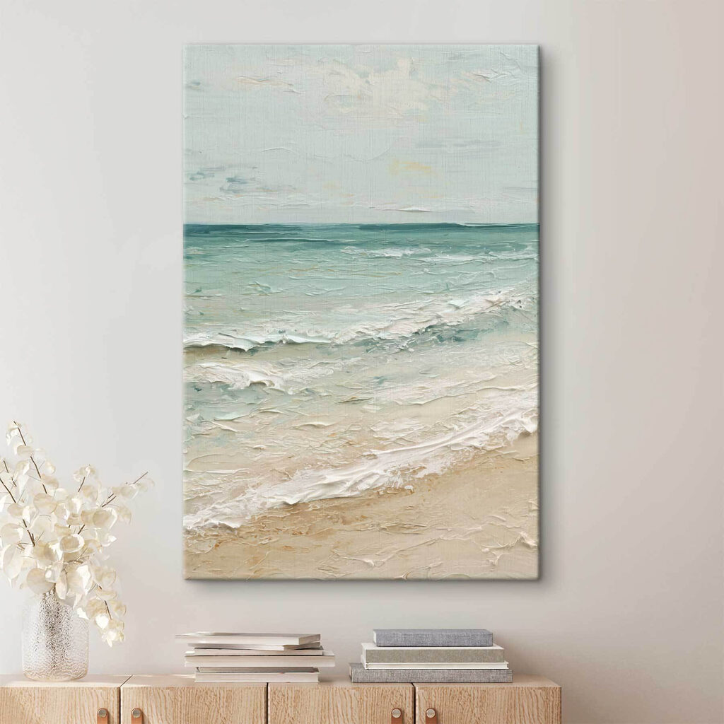 Beach with waves and sand