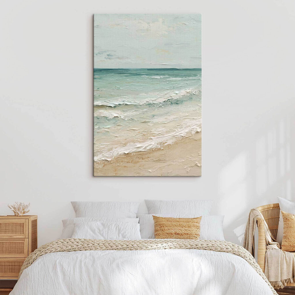 Beach with waves and sand