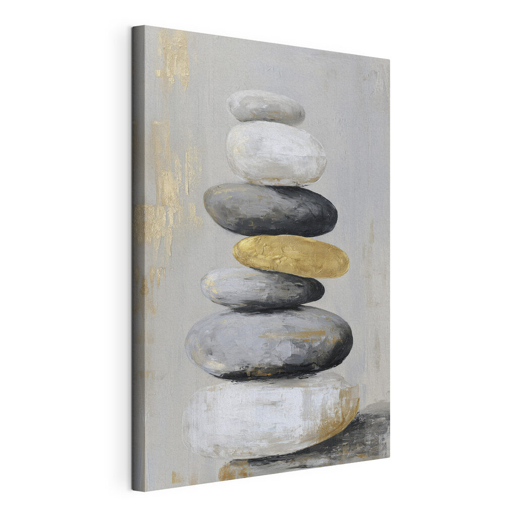 Painting of a stack of rocks