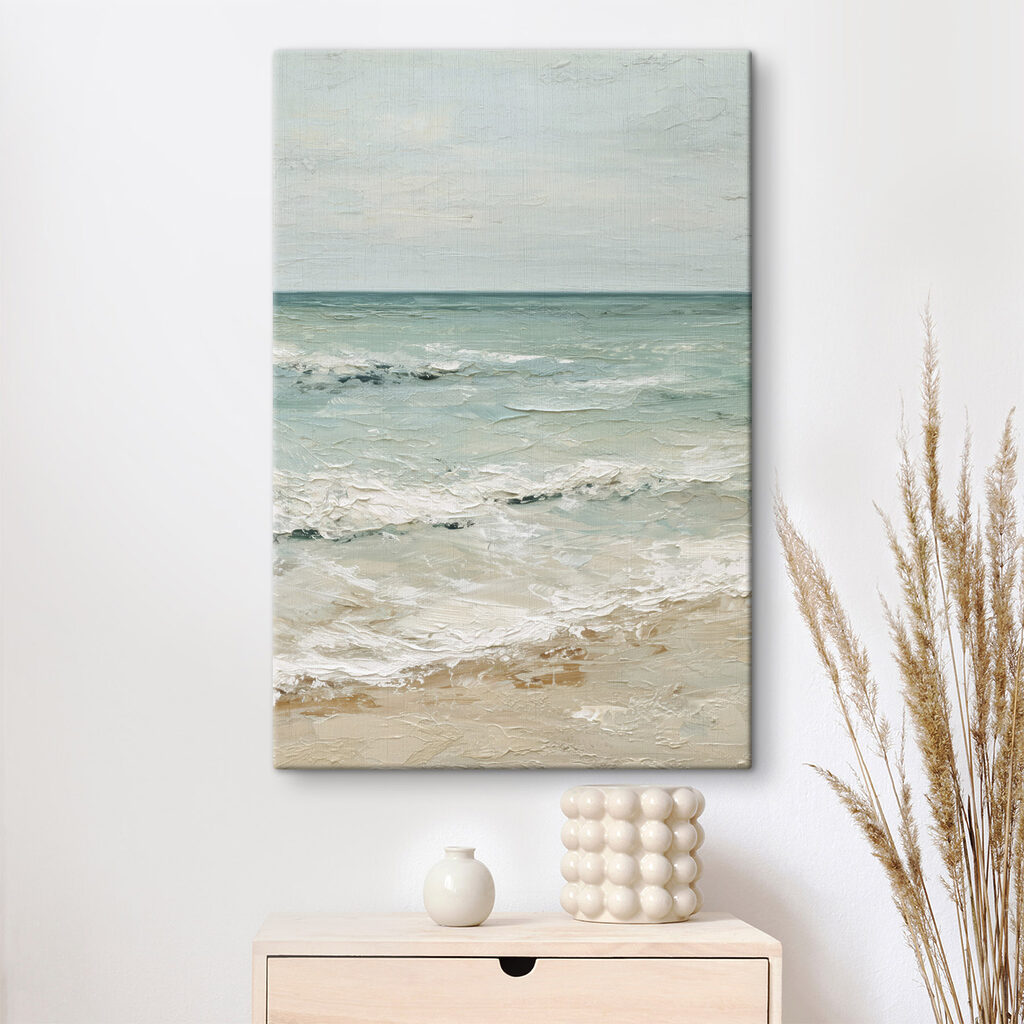 Beach with waves and sand