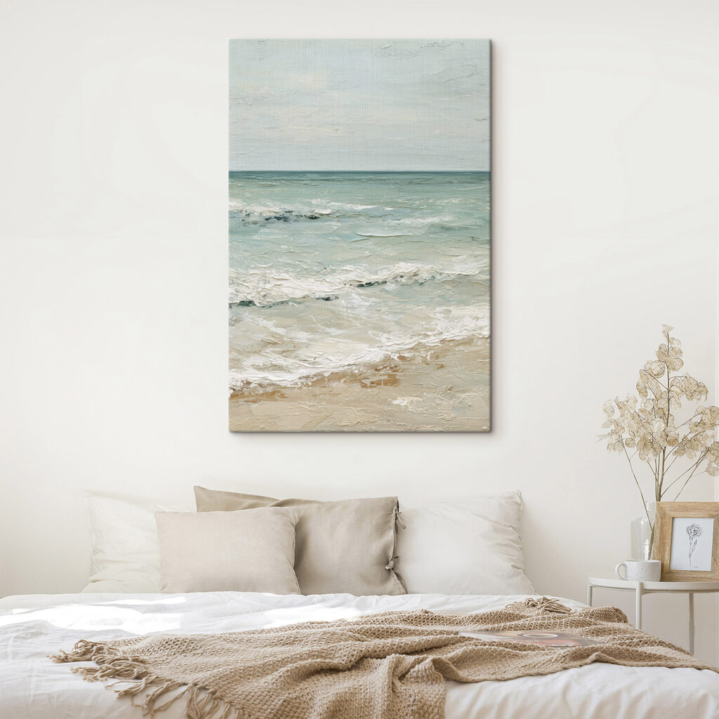 Beach with waves and sand
