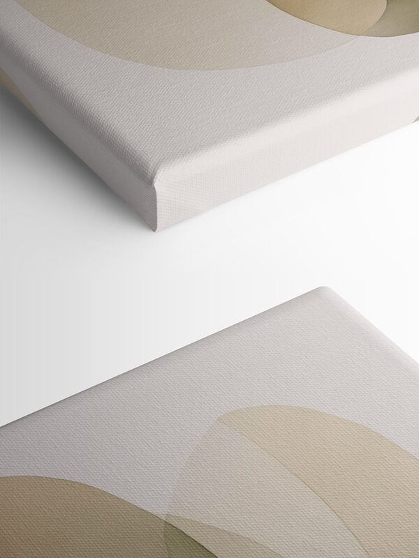 Soft curves in gentle earth tones