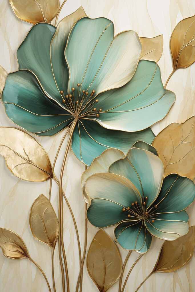 Floral art with elegant design elements