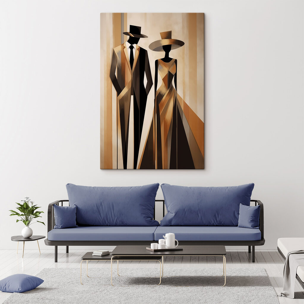 Painting of a man and woman