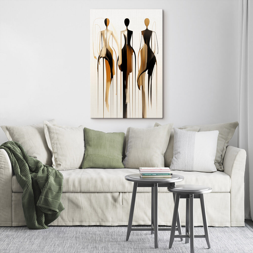 Group of mannequins with flowing paint Group of mannequins with flowing paint
