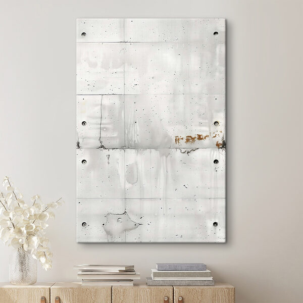 White wall with holes in it
