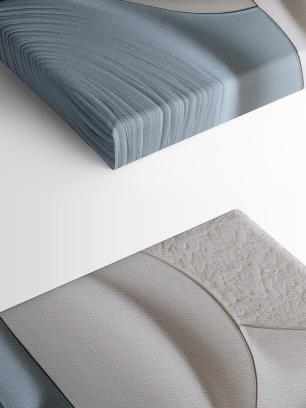 Abstract curves in soothing colors