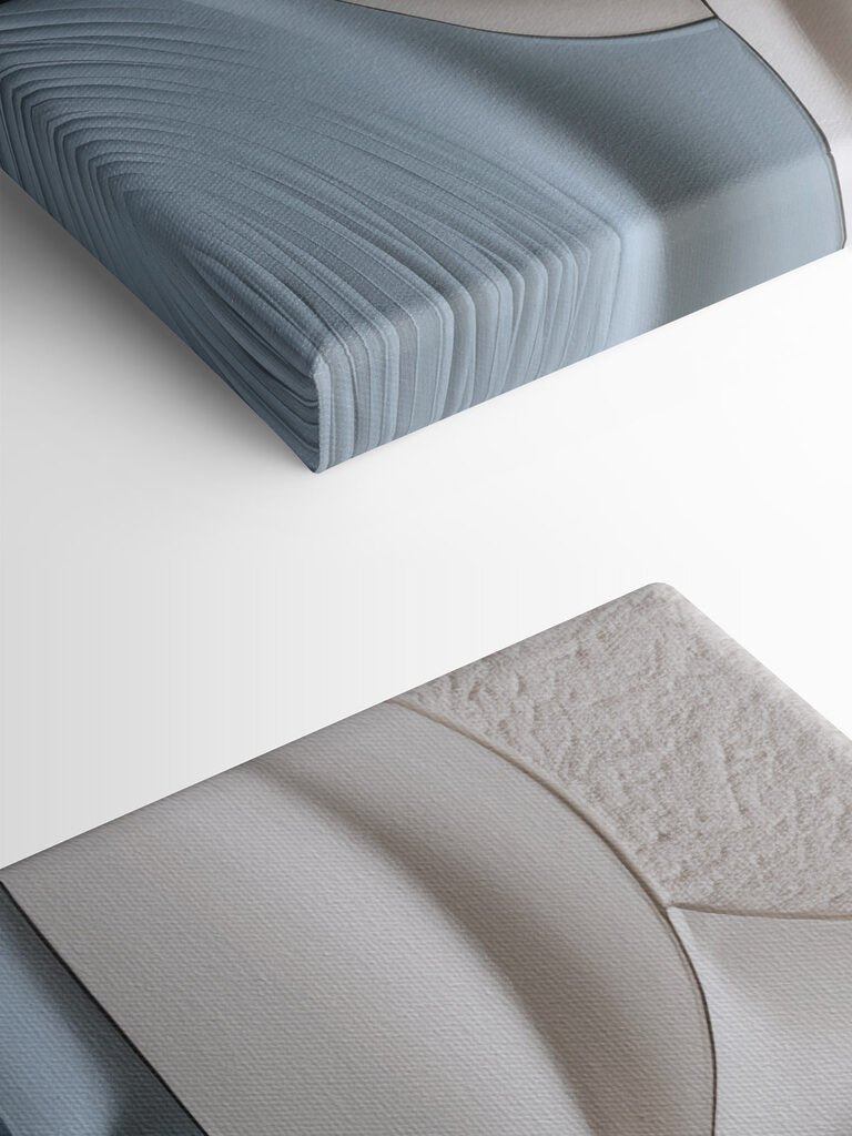 Abstract curves in soothing colors