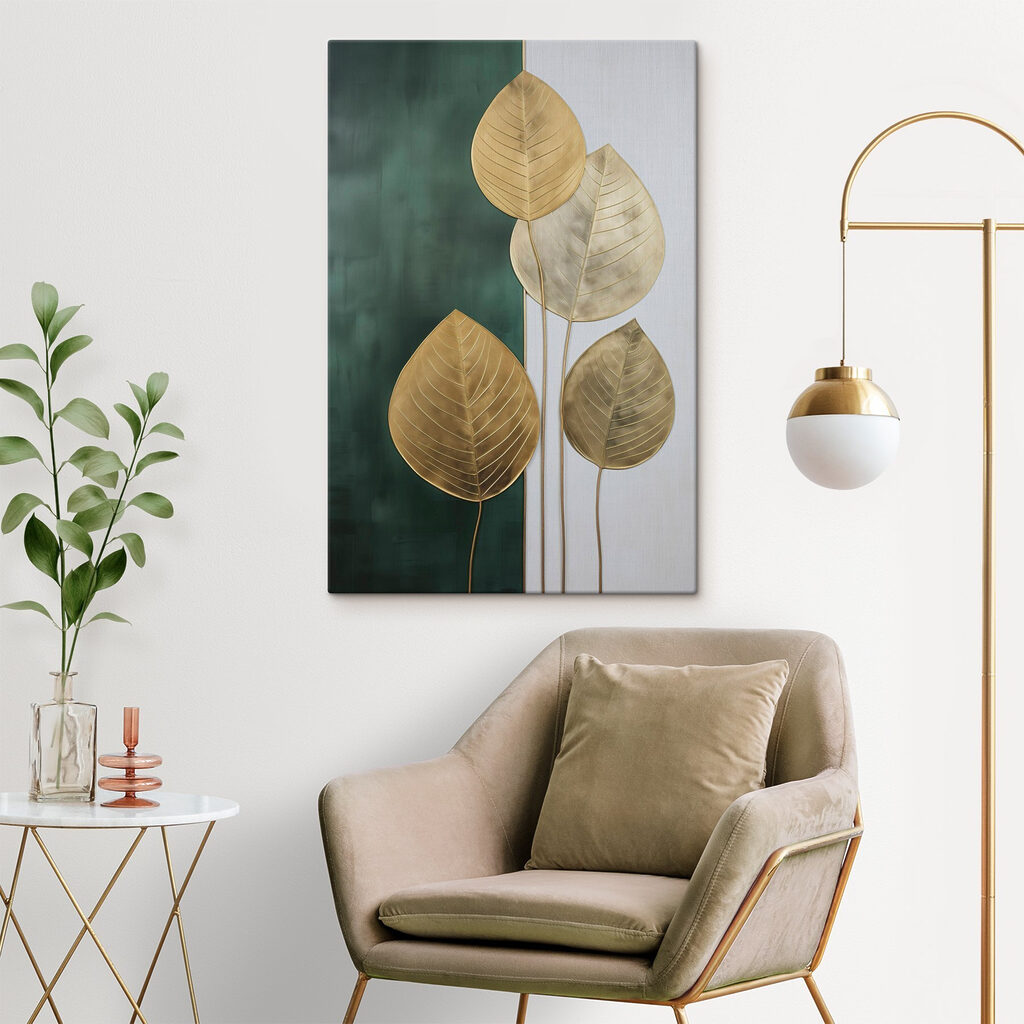 Elegant leaves in harmonious colors