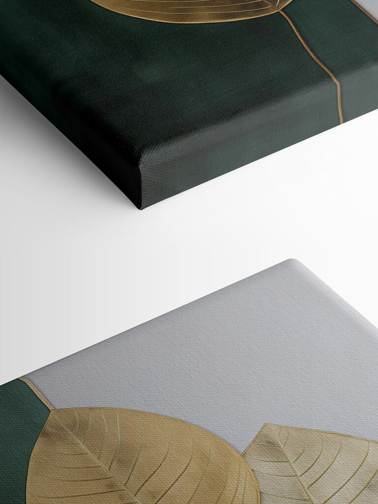 Elegant leaves in harmonious colors