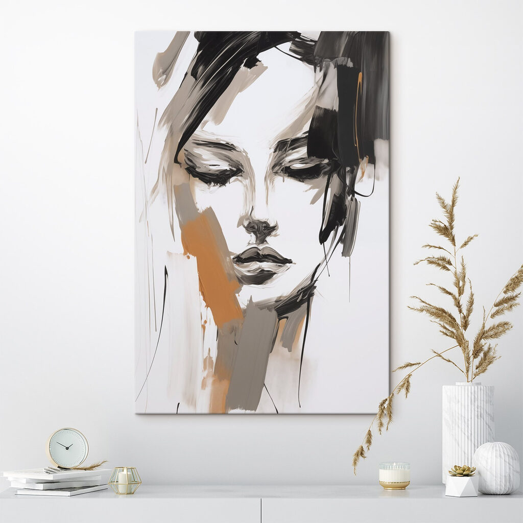 Painting of a woman's face