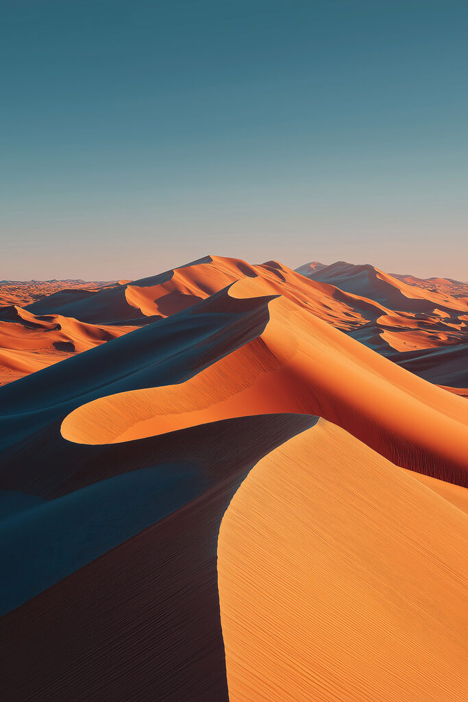 Sand dunes in the desert