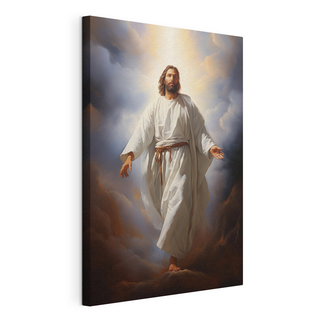 Painting of a man in a white robe Painting of a man in a white robe