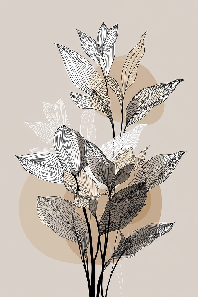 Delicate leaves on a soft backdrop