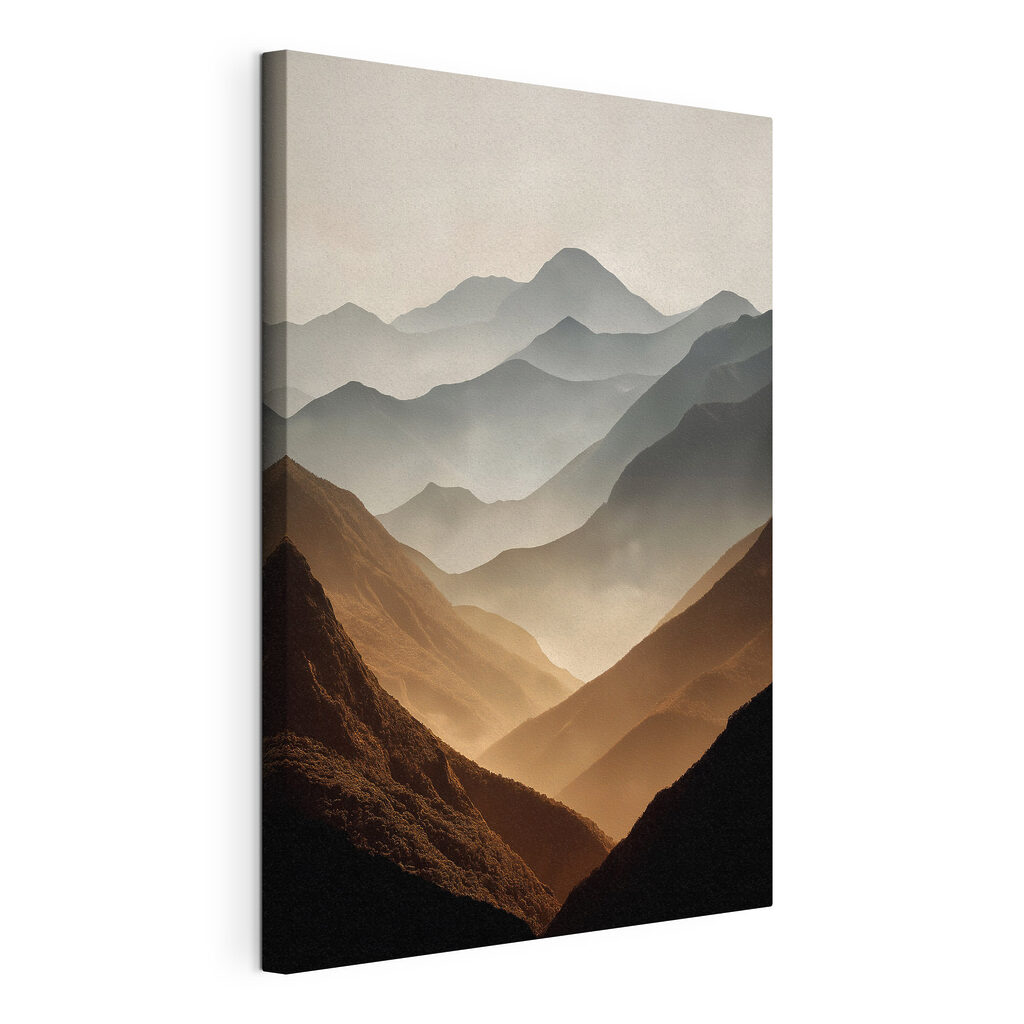 Mountain range with fog