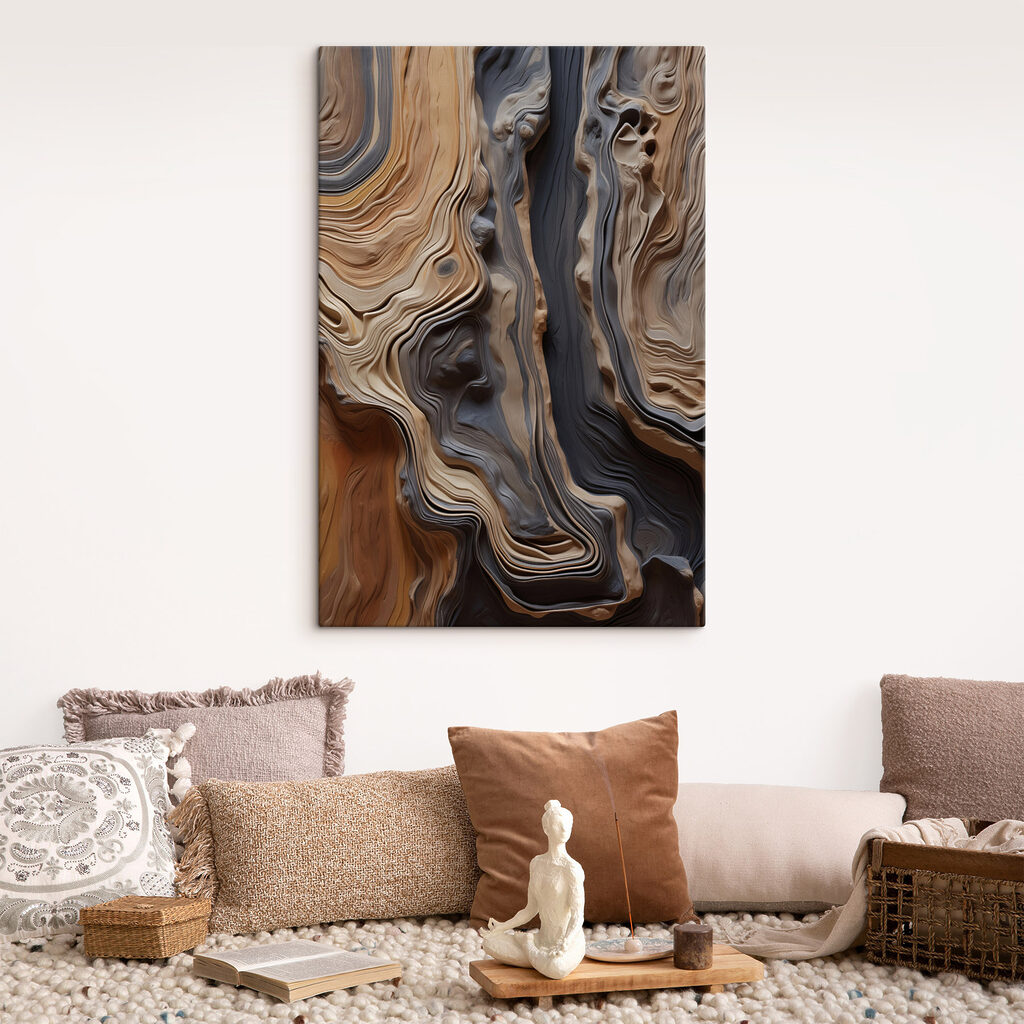 Flowing patterns of earthy tones
