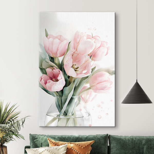 Obraz Kytica jemných ružových tulipánov (Katalógové číslo: s49225) Obraz Obraz Kytica jemných ružových tulipánov (Katalógové číslo: s49225)