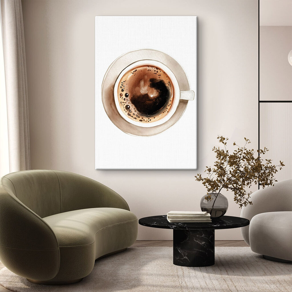 Cup of coffee on a saucer
