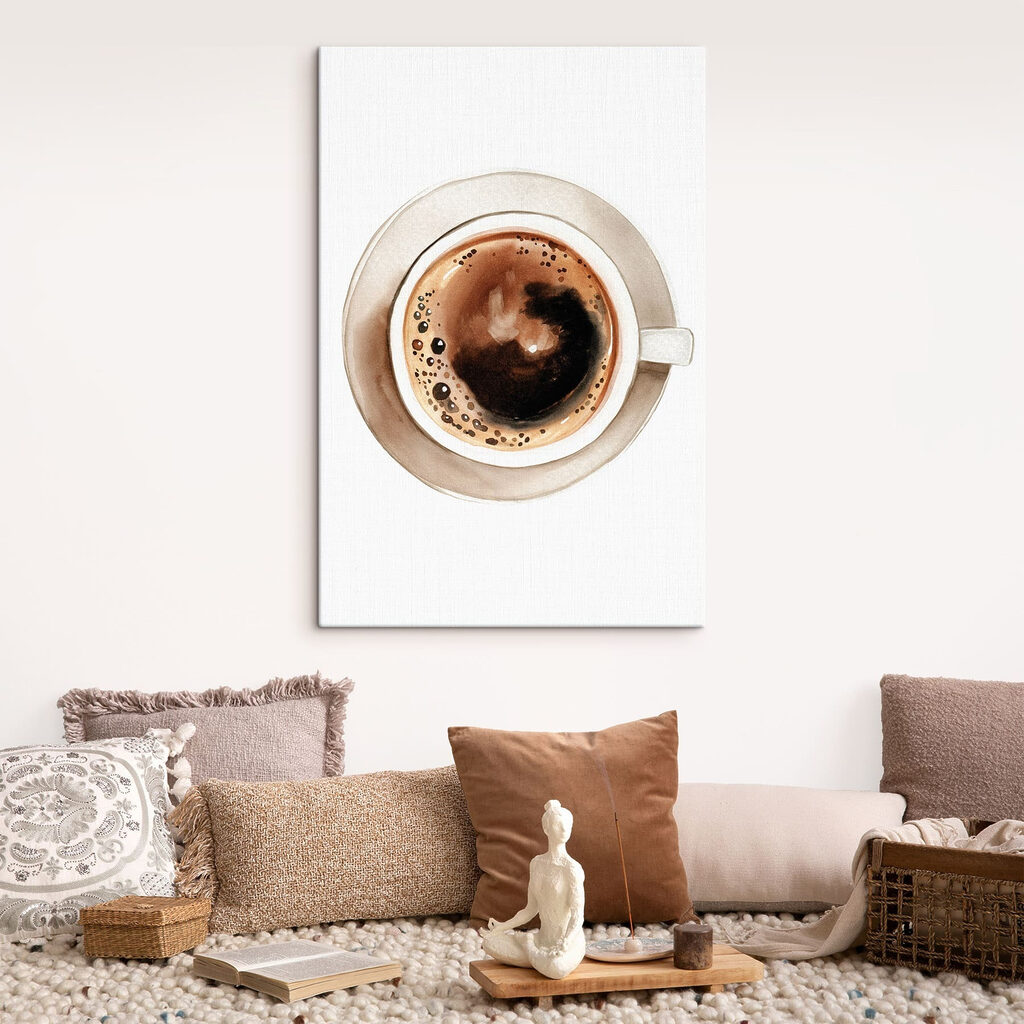 Cup of coffee on a saucer