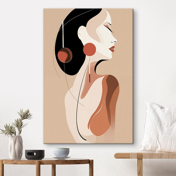 Woman with earrings in her hair