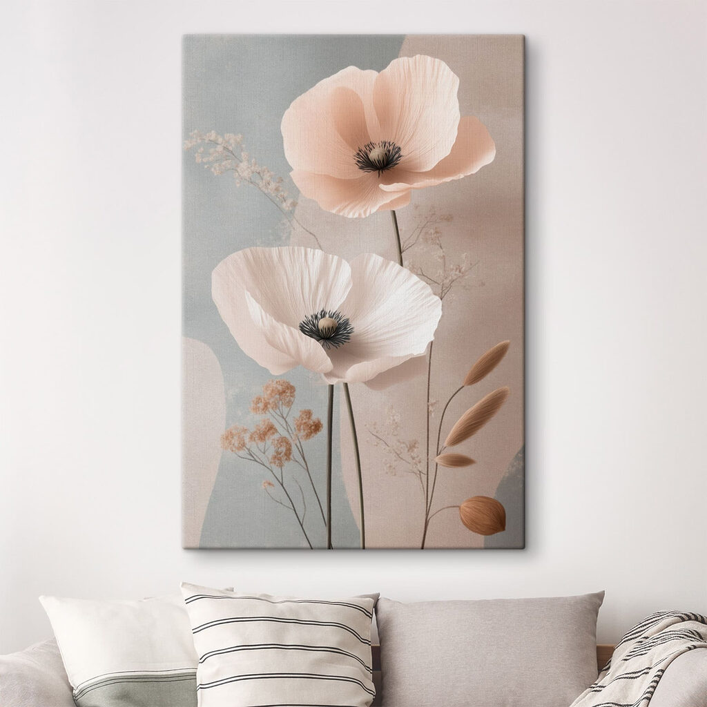 Delicate blooms in soft hues