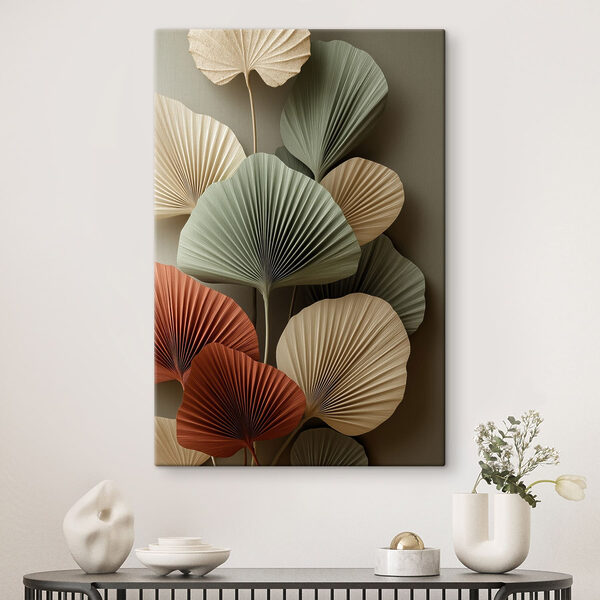 Group of fan shaped leaves