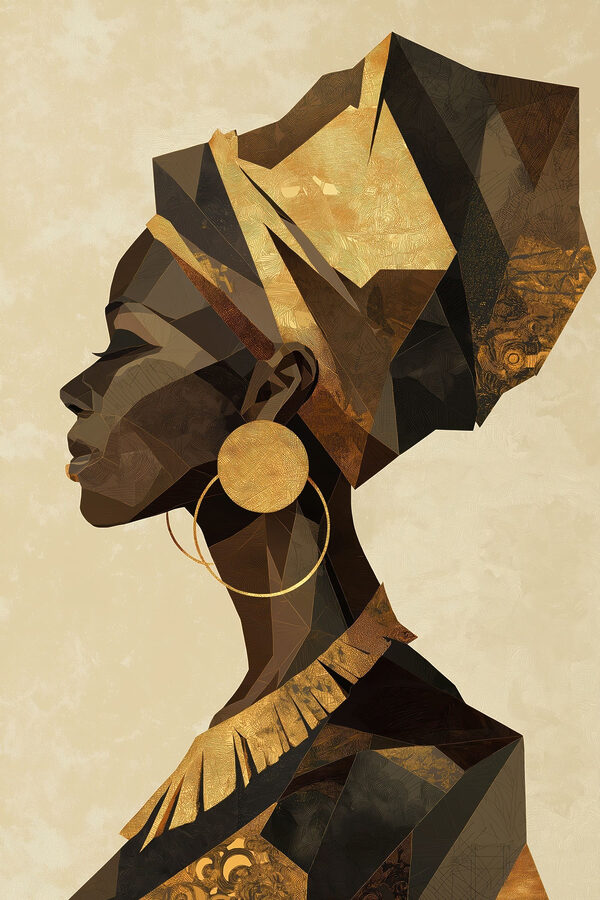 Profile of a woman with a turban Profile of a woman with a turban
