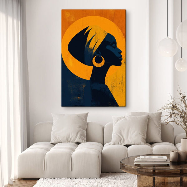 Profile of a woman with a head wrap Profile of a woman with a head wrap