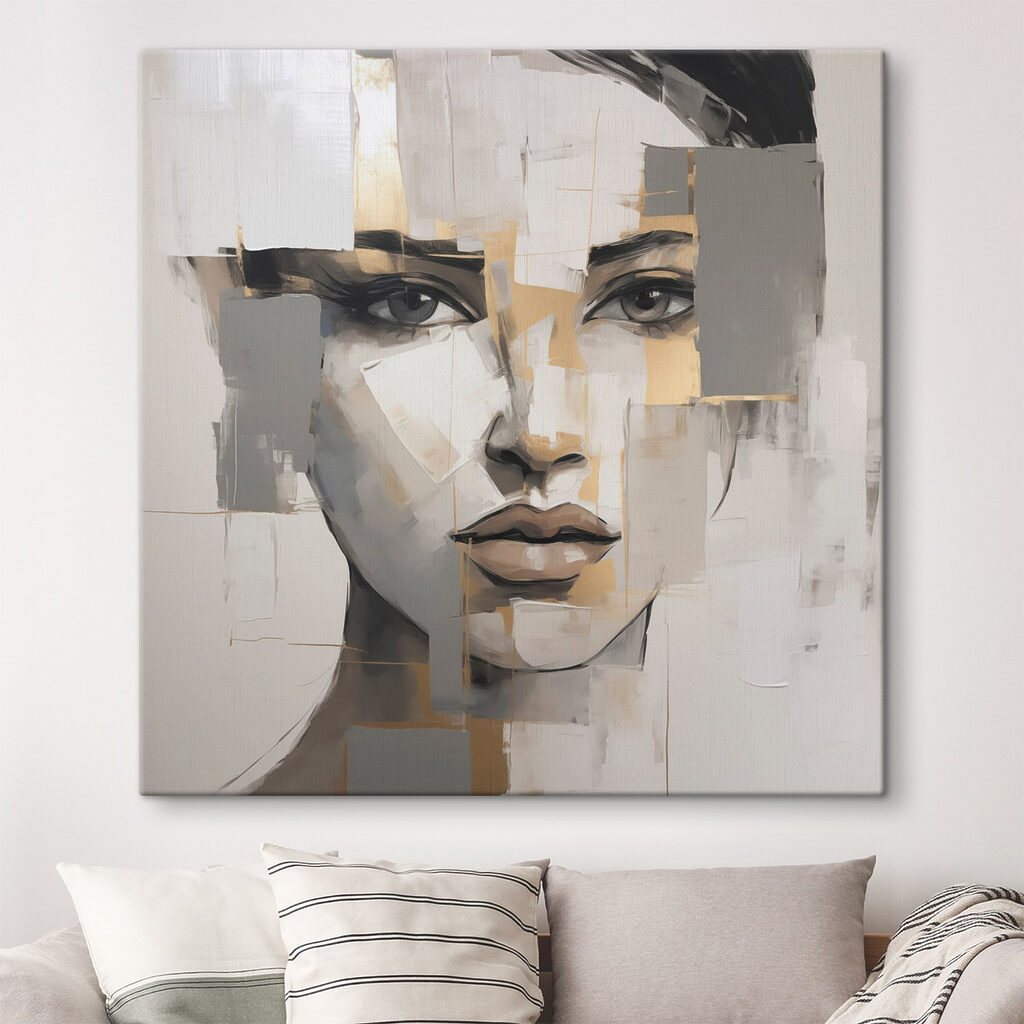 Painting of a woman's face
