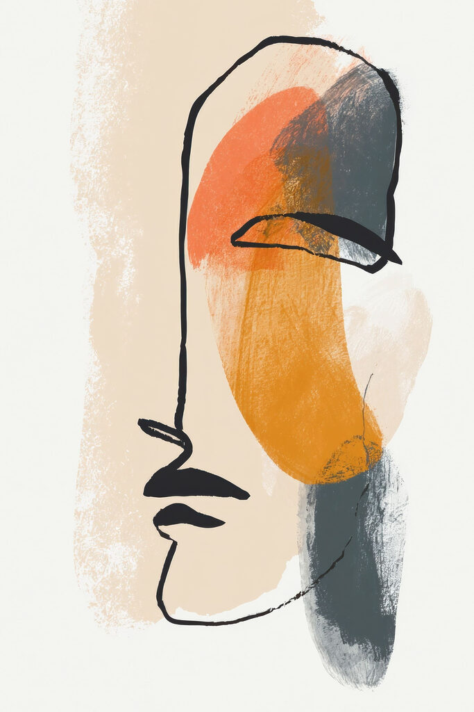 Painting of a face