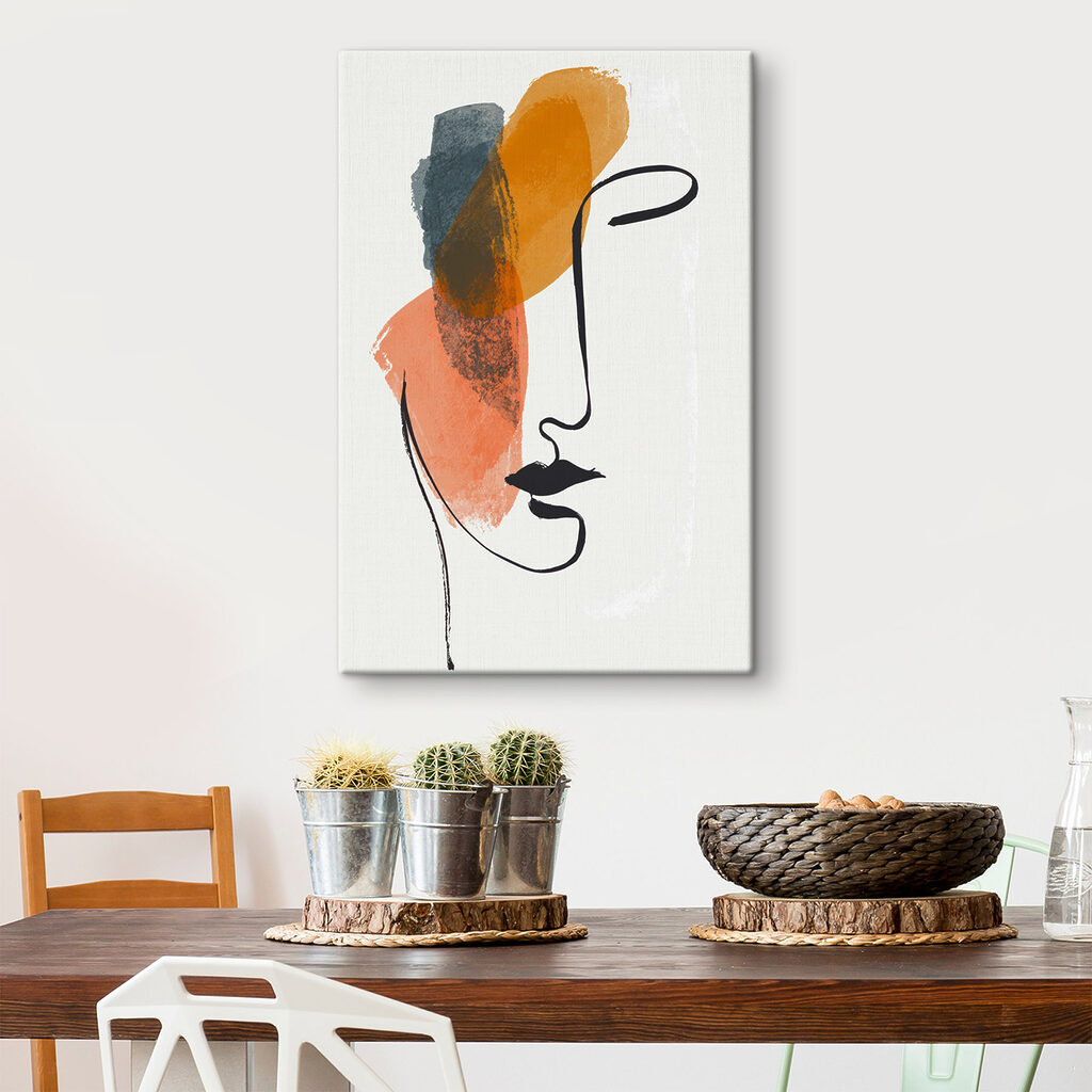 Face drawn with paint Face drawn with paint