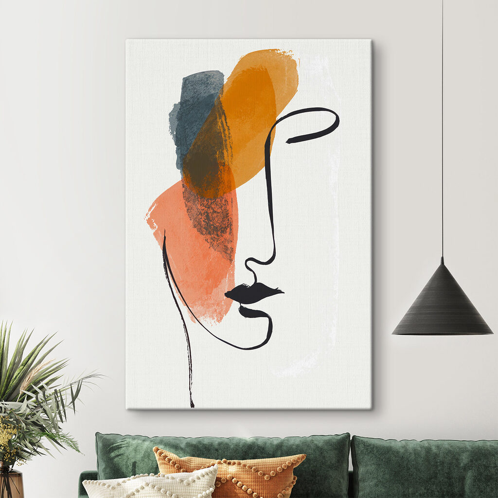 Face drawn with paint Face drawn with paint