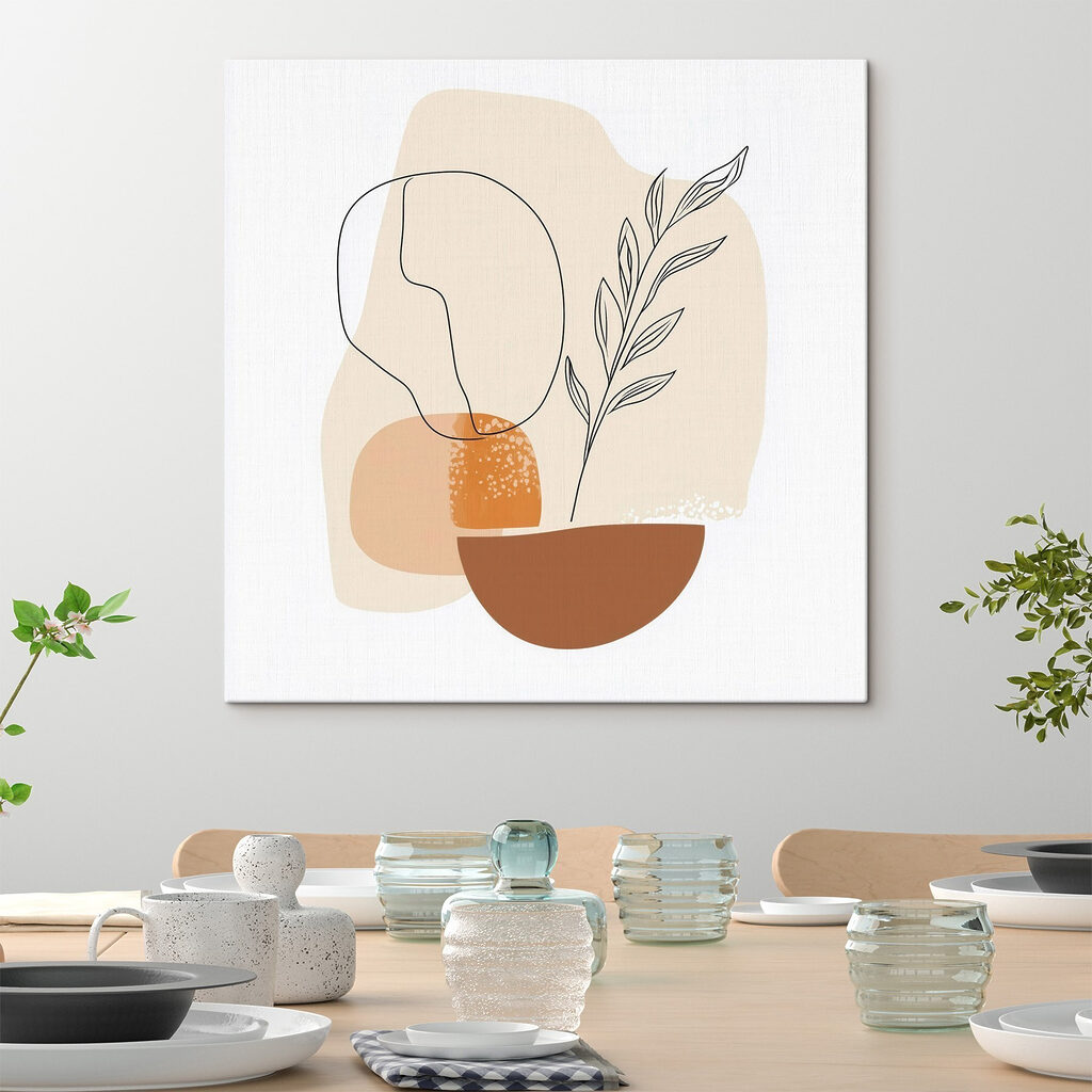 Drawing of a plant and a bowl Drawing of a plant and a bowl