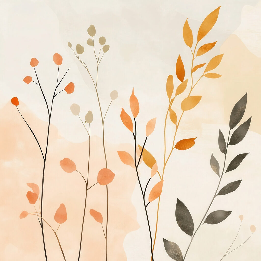 Painting of leaves and branches Painting of leaves and branches