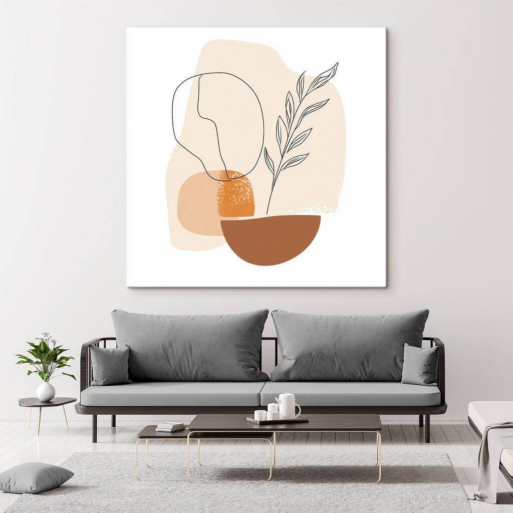 Drawing of a plant and a bowl Drawing of a plant and a bowl