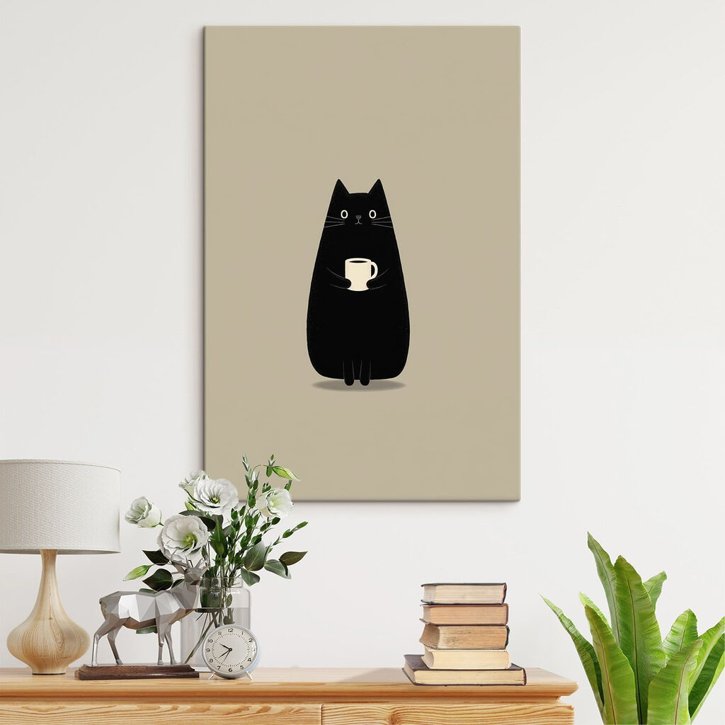 Cat holding a cup Cat holding a cup