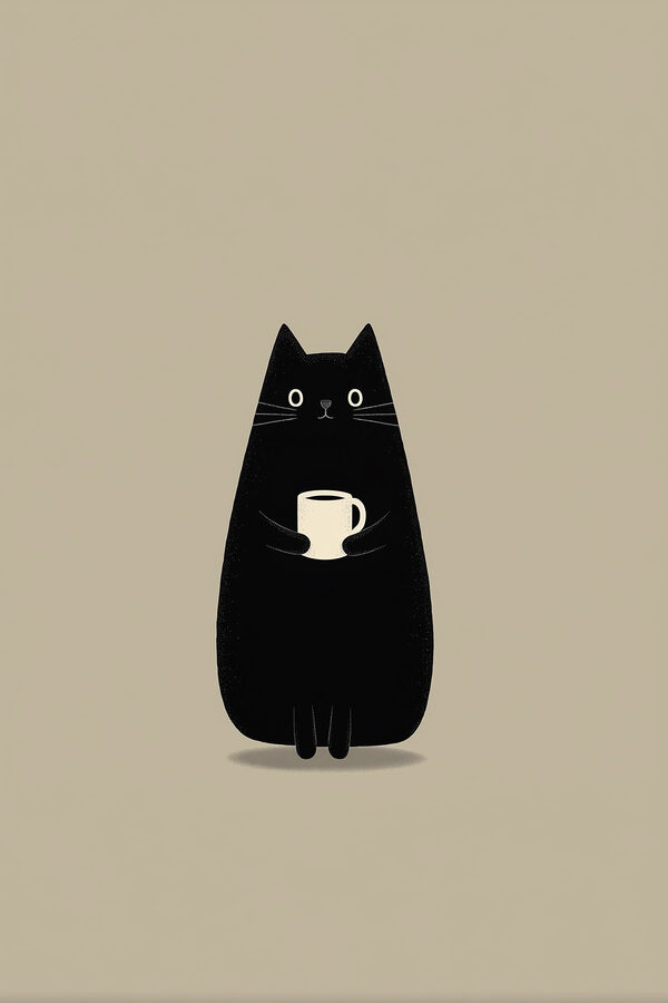 Cat holding a cup Cat holding a cup
