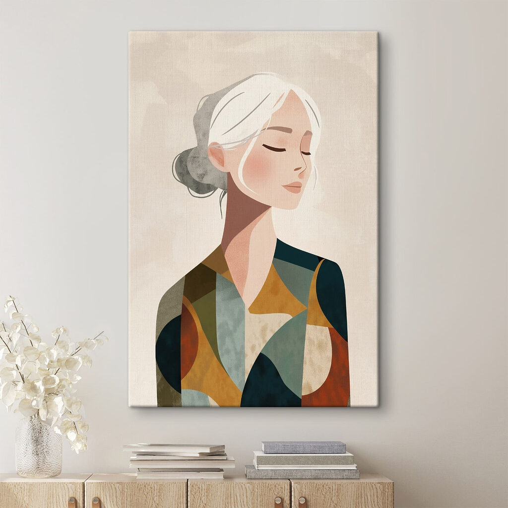 Woman with white hair Woman with white hair