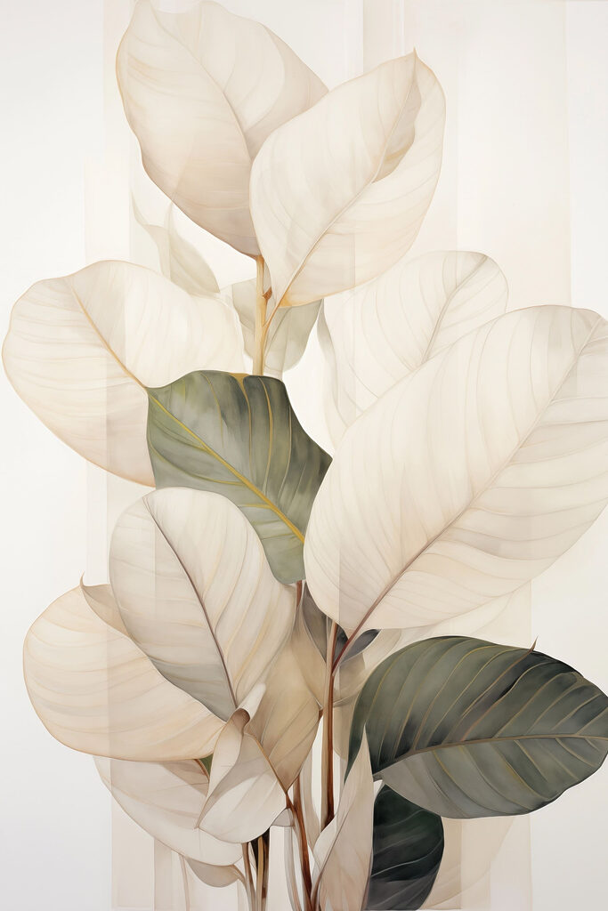 Elegant leaves in soft hues Elegant leaves in soft hues