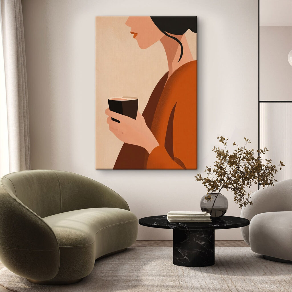 Woman holding a cup